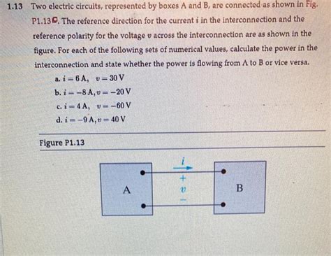 1.13 two electric circuits represented by boxes a and b|electrical circuits represented by box a.